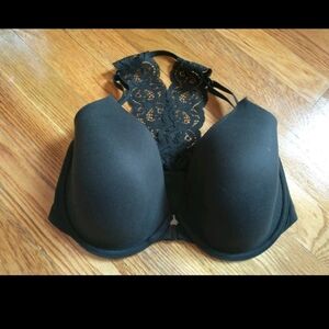 NWOT Victoria's Secret Racerback Perfect Coverage Black Bra 32DDD
